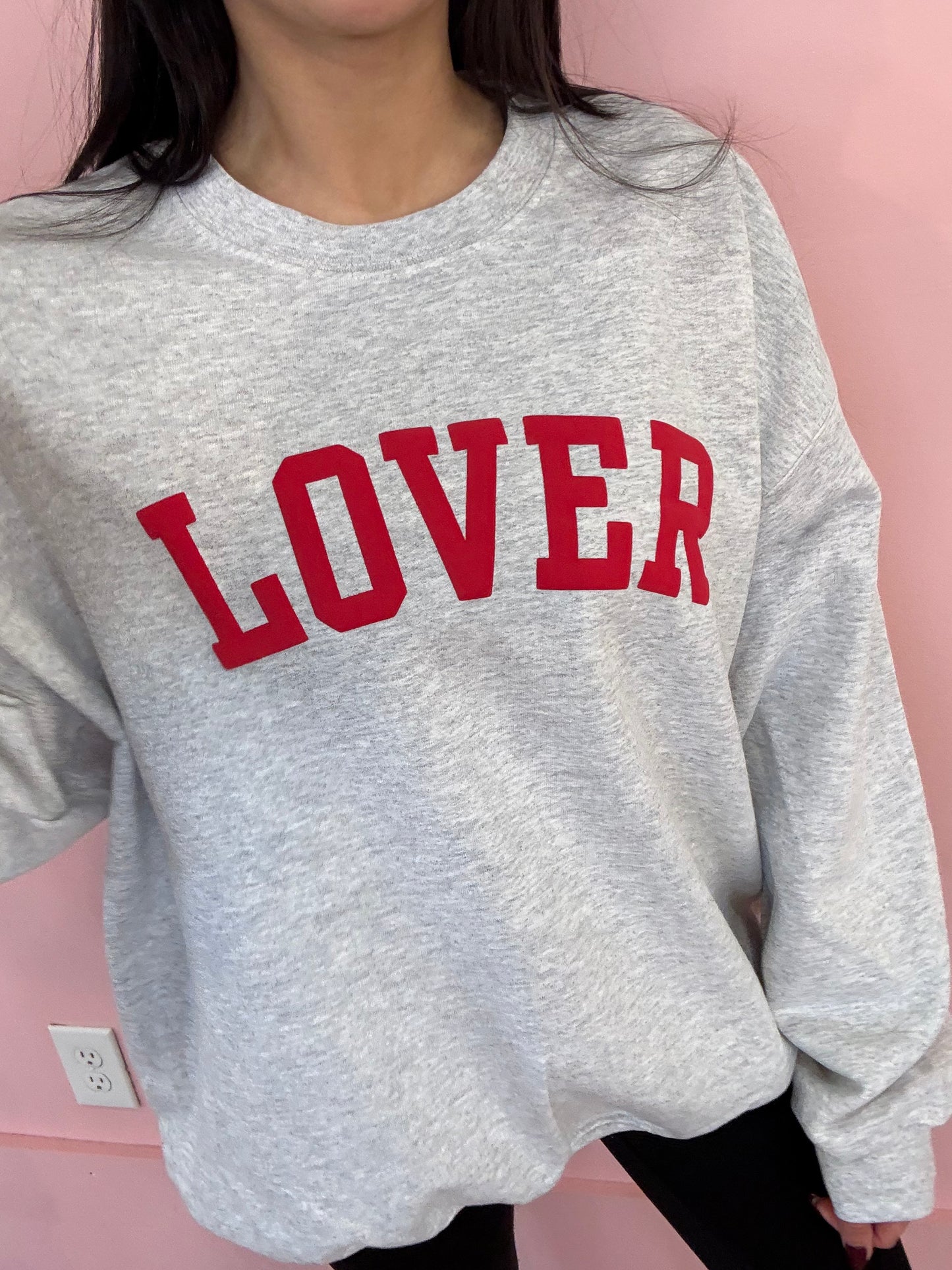 Embossed Puff Lover Varsity Sweatshirt