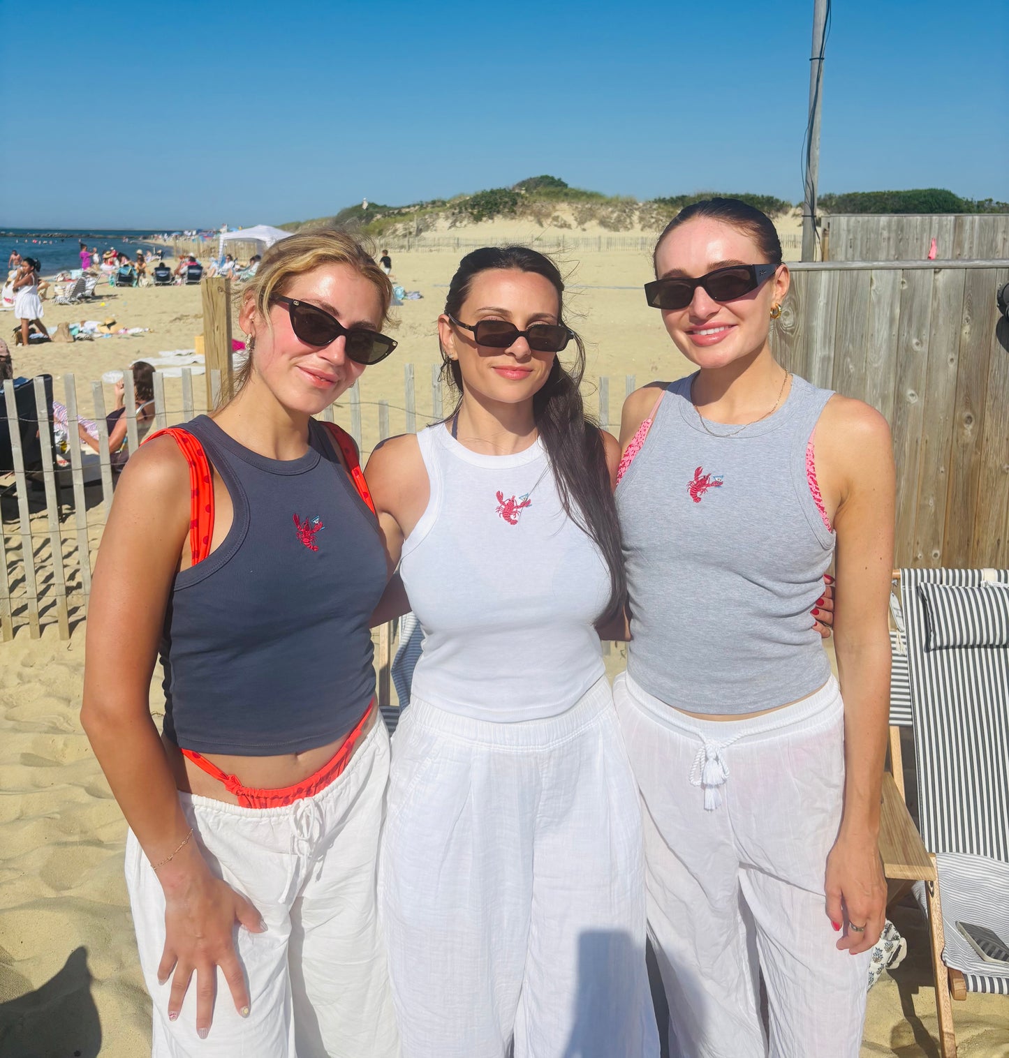 Embroidered Lobster Martini Tank Top