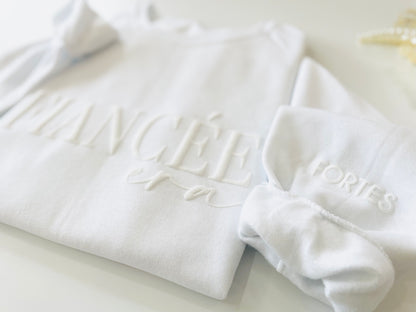 Embossed Custom Fiancée Era Sweatshirt - Up2ournecksinfabric