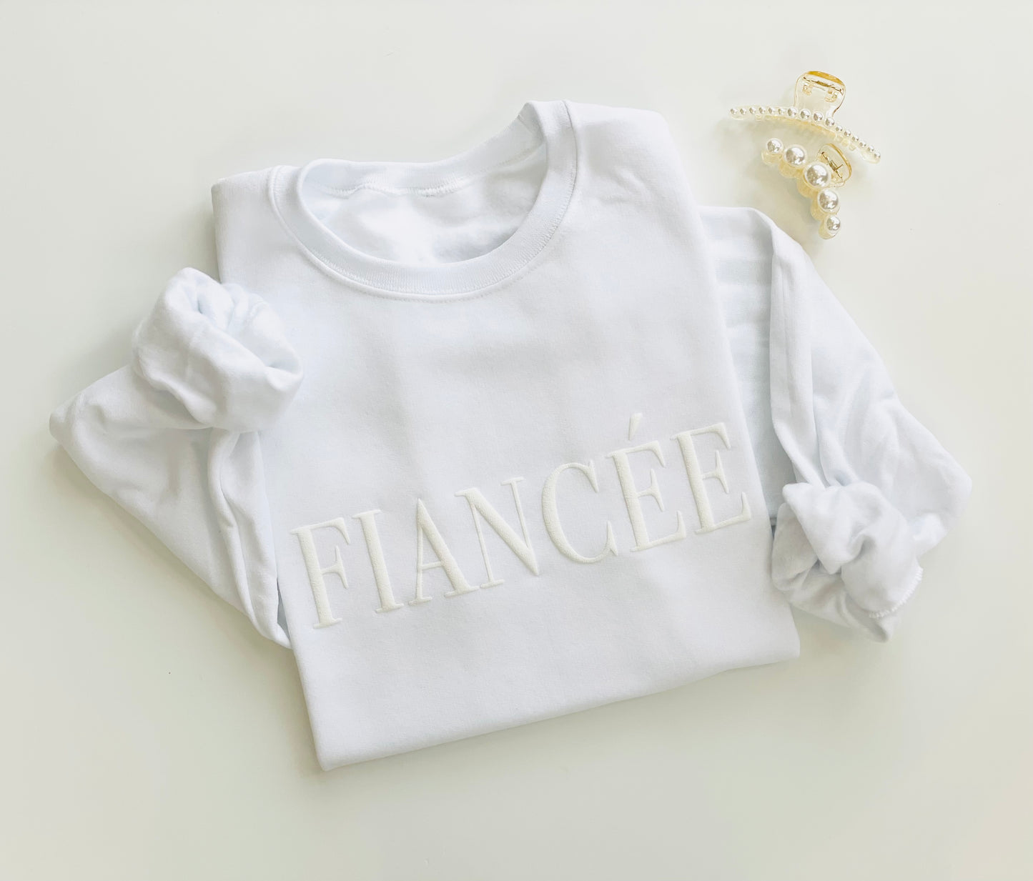 Embossed Fiancée Crewneck Sweatshirt