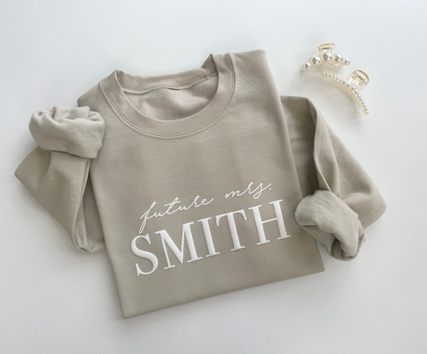 Embossed Custom Future Mrs. Sweatshirt