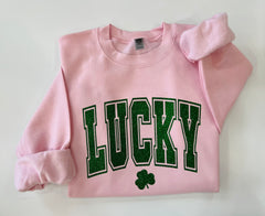 Lucky - St Patty's day top- Drink Mode on - Drinking St. Patricks day sweater -Women's Saint Paddy's day outfit -Cute Saint Paddy's day wear