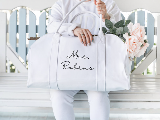 Personalized Bridal Weekender Bag