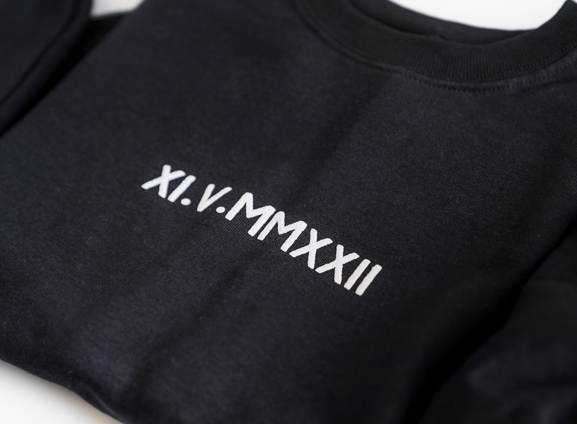 Roman Numeral Personalized His and Her Sweaters