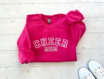 Customized Embossed Cheer Mom Sweatshirt - Up2ournecksinfabric