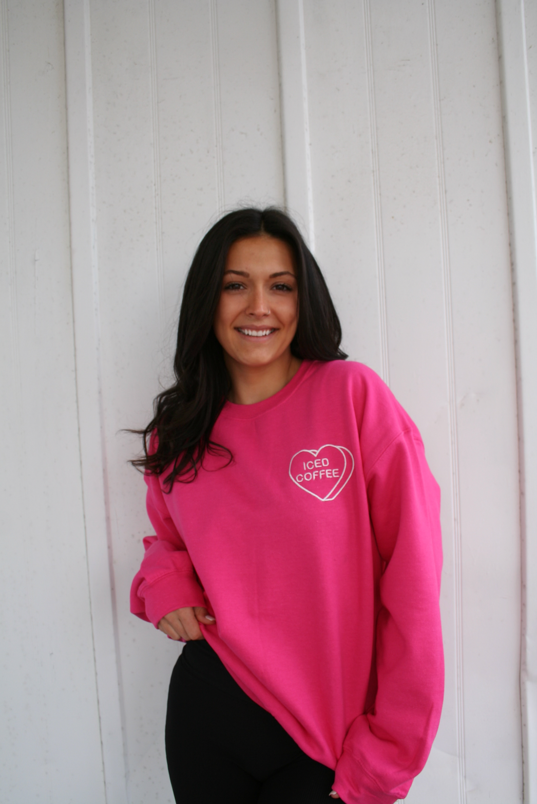 Customizable Embroidered Valentines Day Candy Heart Sweatshirt