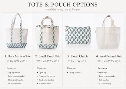 Personalized Embroidered Mini Canvas Tote Bag