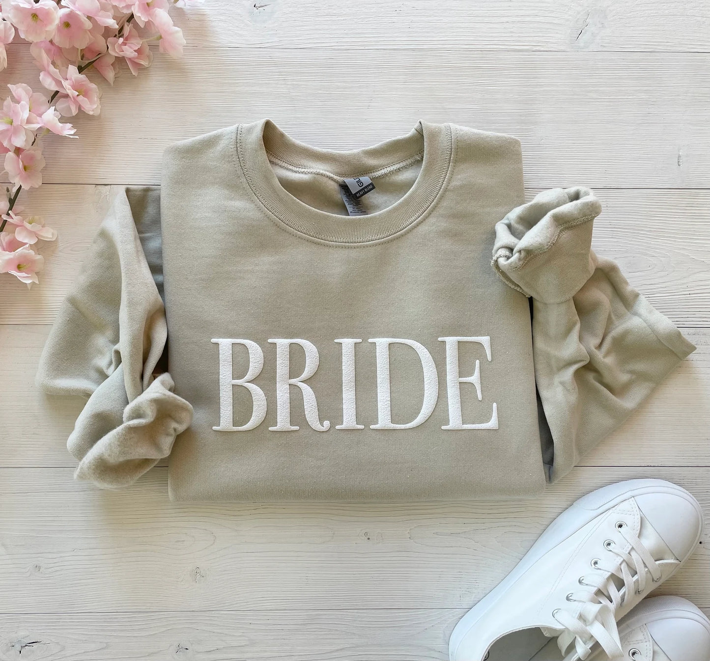 Embossed Bride Puff Crewneck Sweatshirt