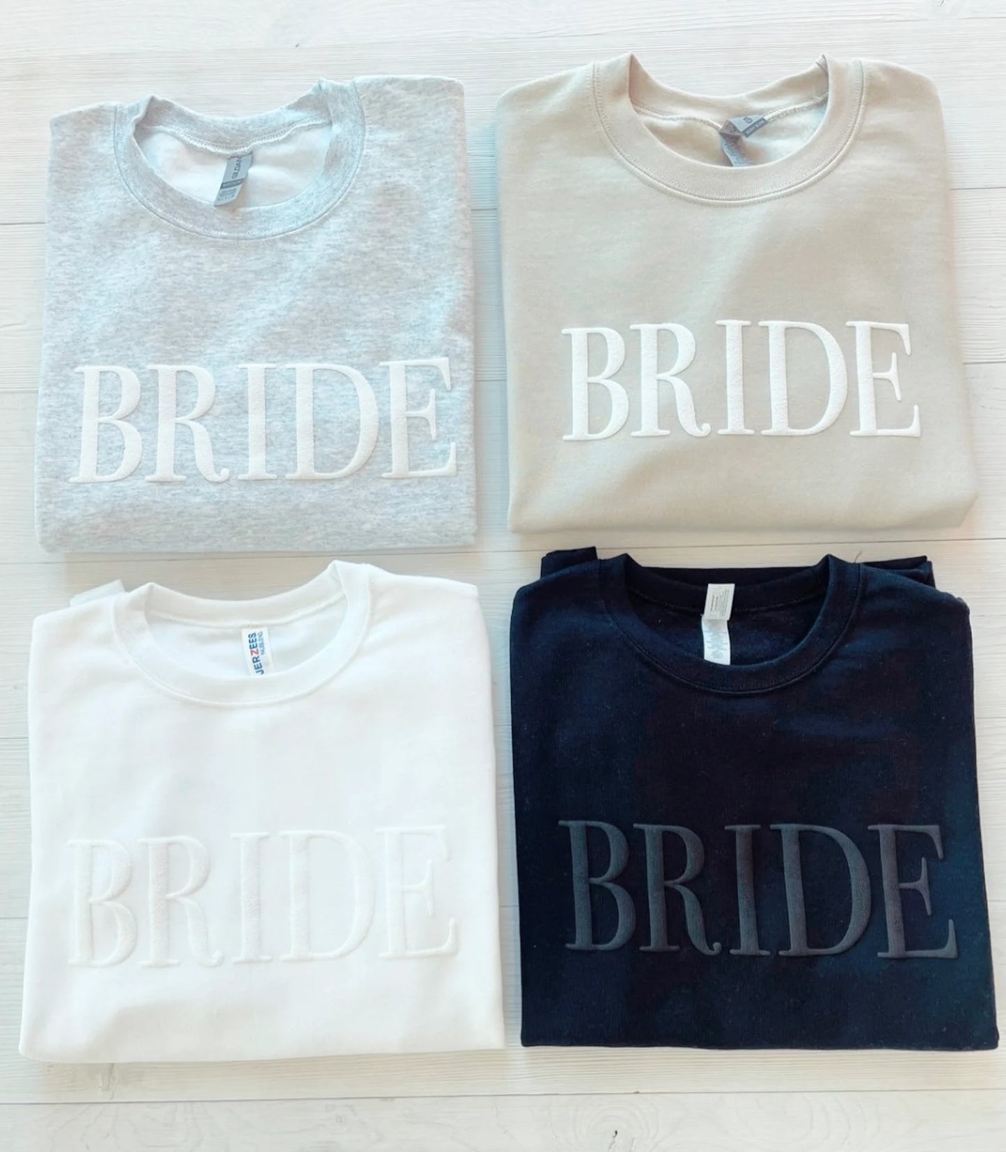 Embossed Bride Puff Crewneck Sweatshirt