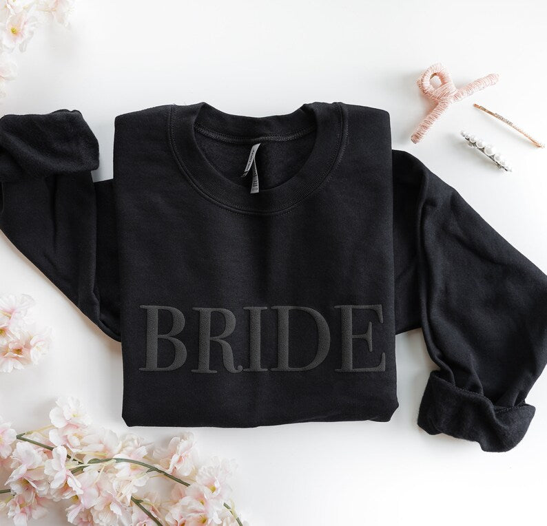 Embossed Bride Puff Crewneck Sweatshirt