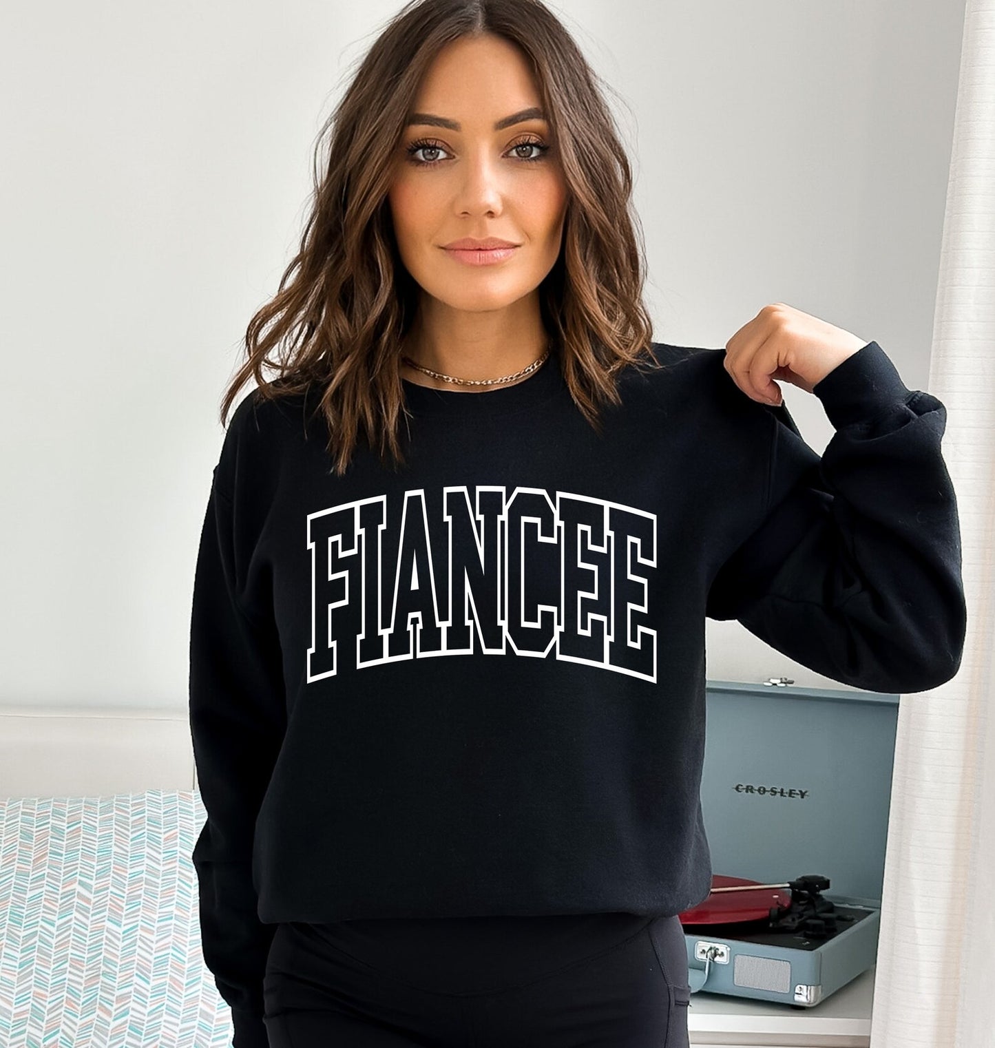 Embossed Fiancée Vintage Sweatshirt