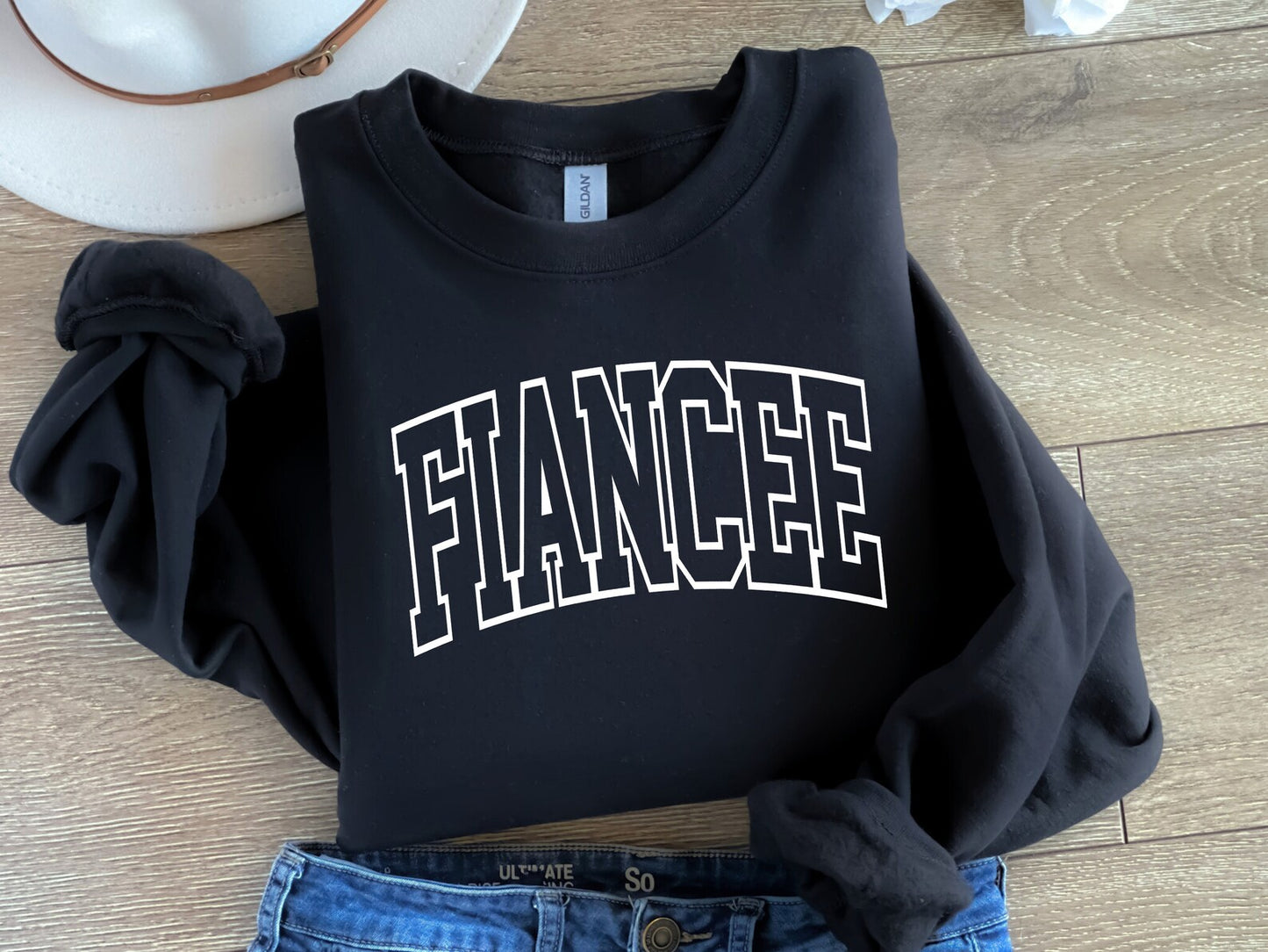 Embossed Fiancée Vintage Sweatshirt