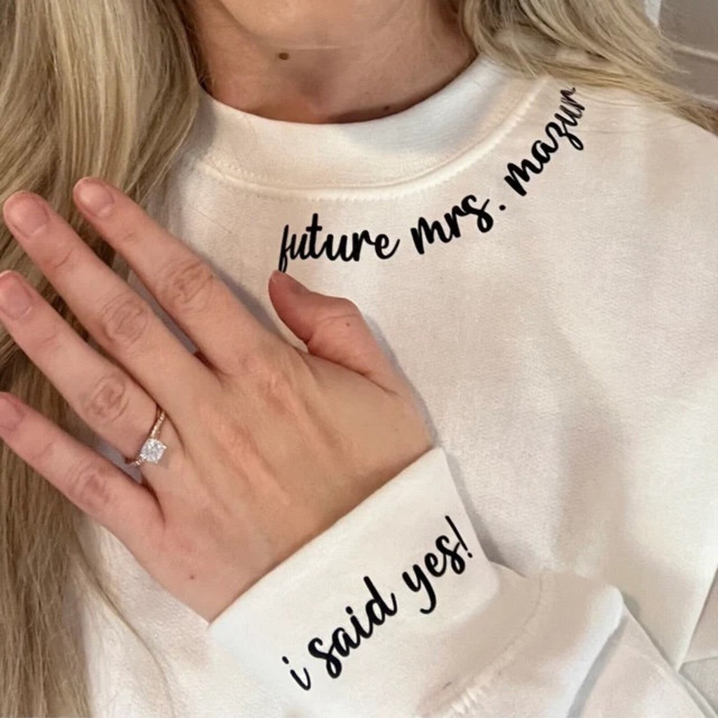 Customized Future Mrs. Crewneck Collar