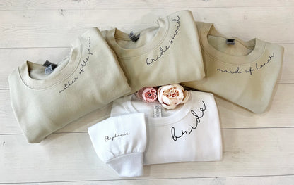 Custom Bridal Party Sweatshirts - Up2ournecksinfabric