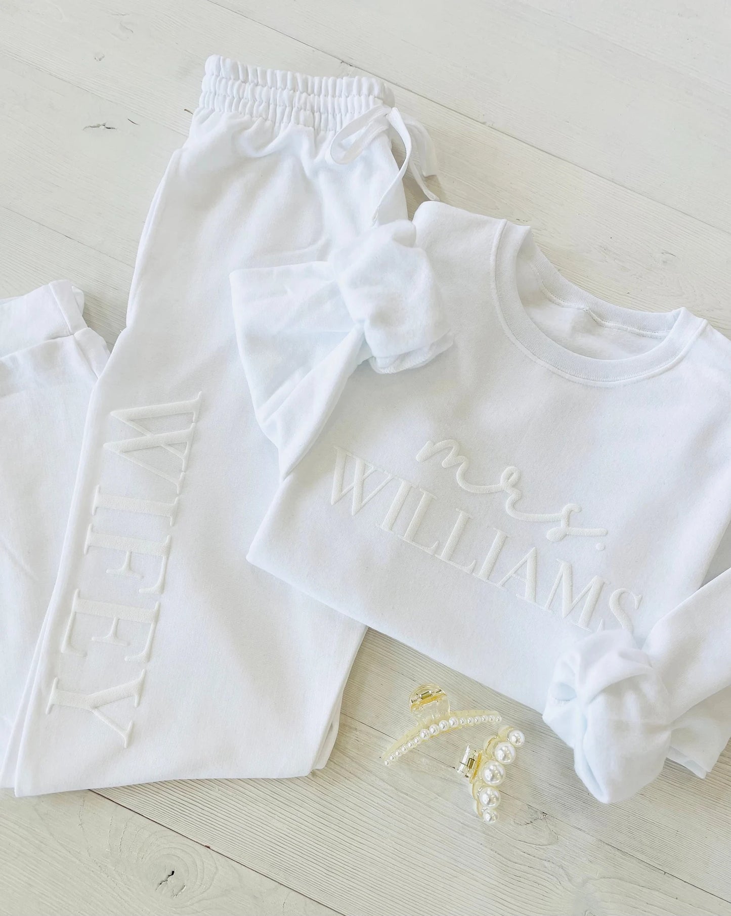 Customized Wifey Sweatsuit - Up2ournecksinfabric