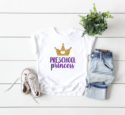 preschool shirt, preschool princess shirt, hello preschool shirt, first day of school shirt, preschool tee, announcement preschool tee - Up2ournecksinfabric