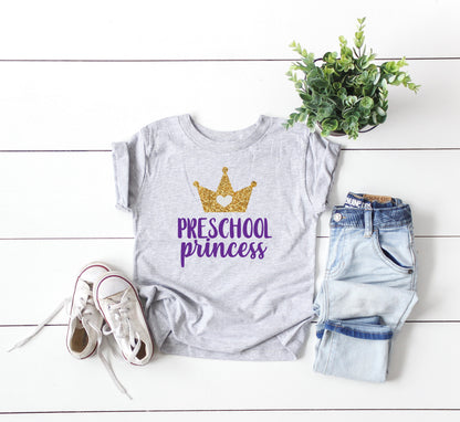 preschool shirt, preschool princess shirt, hello preschool shirt, first day of school shirt, preschool tee, announcement preschool tee - Up2ournecksinfabric