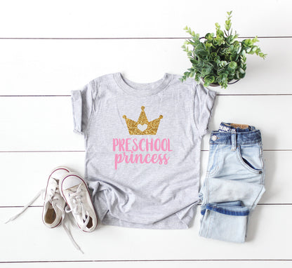 preschool shirt, preschool princess shirt, hello preschool shirt, first day of school shirt, preschool tee, announcement preschool tee - Up2ournecksinfabric