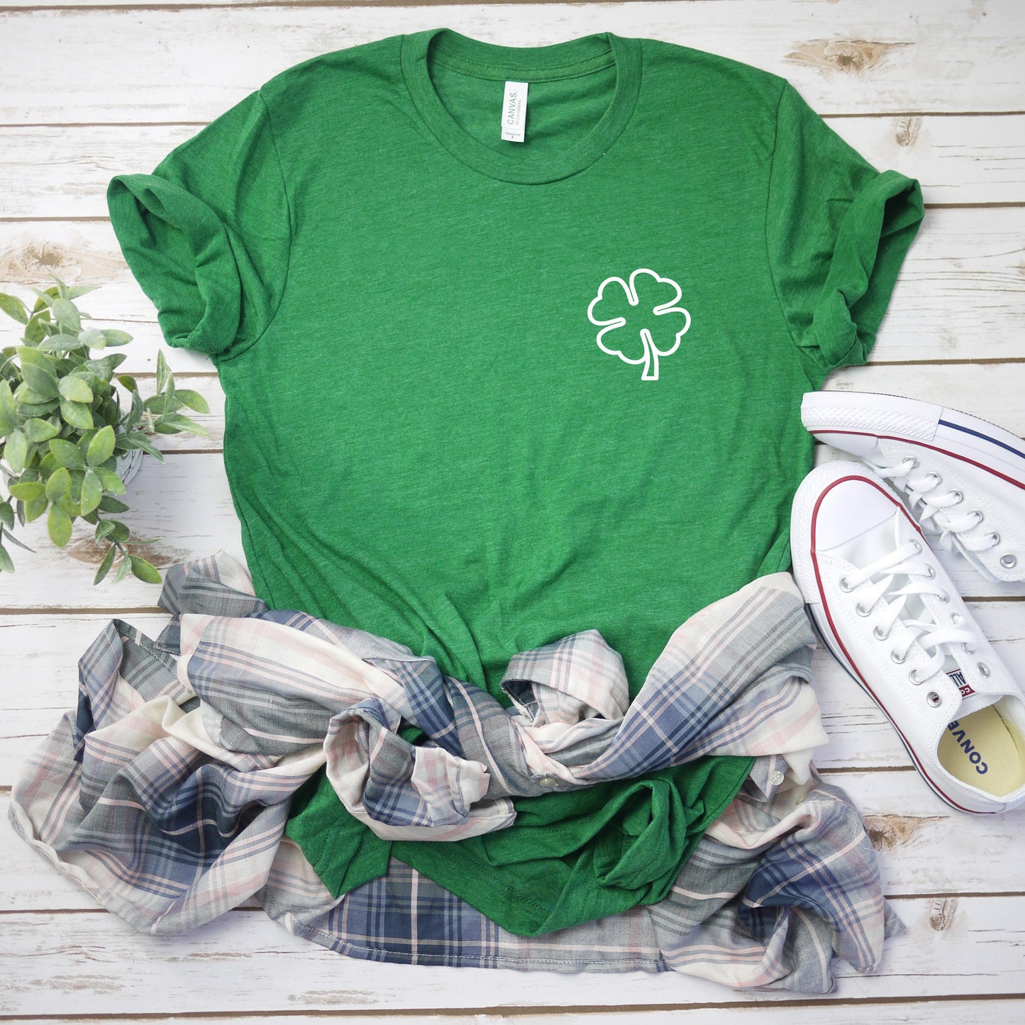 green shamrock shirt - shamrock tee - St. Patricks day shirt - womens st. patricks day shirt - irish shirt - Four leaf clover shirt - Up2ournecksinfabric