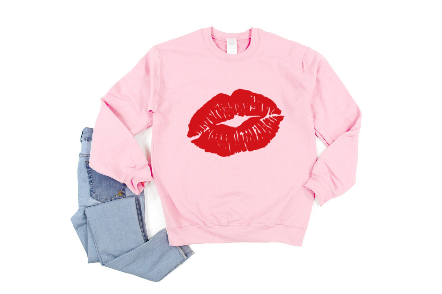 valentines day sweatshirt, lips shirt, valentines day lips, women valentines day shirt, valentines day sweater, kiss shirt - Up2ournecksinfabric