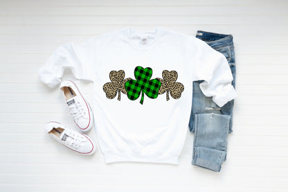 womens st pattys day shirt, 4 leaf clover shirt, buffalo plaid st pattys day, st pattys day outfit, st pattys day women, st pattys shirt - Up2ournecksinfabric