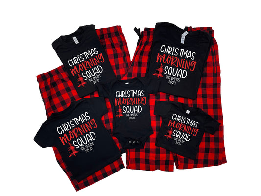 Christmas Morning Squad, Family Christmas Shirts, Family Christmas Photoshoot, Customized Christmas T-Shirts, Matching Family Christmas - Up2ournecksinfabric