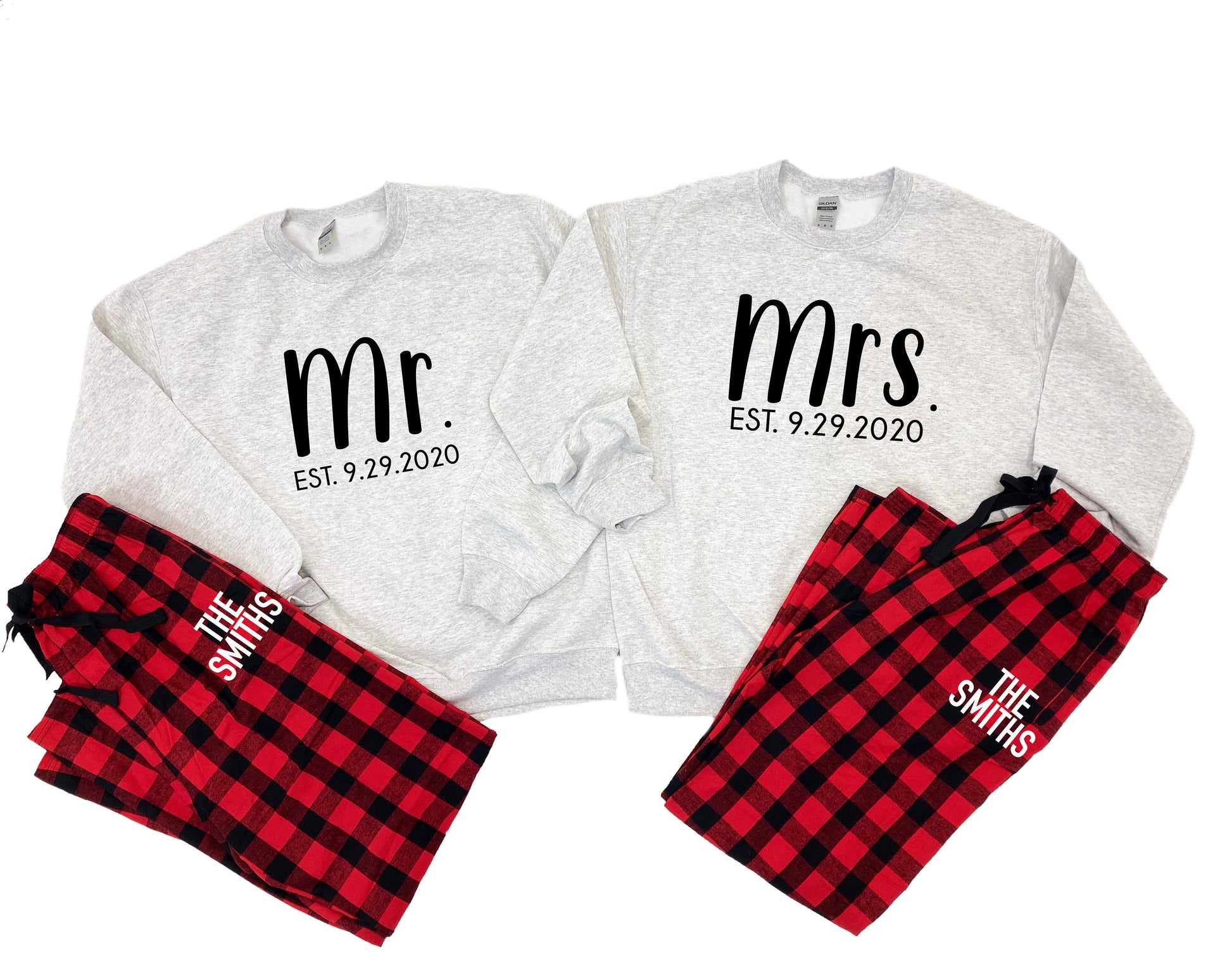 Couple Cute Best Friend Christmas Pajamas Custom Christmas Mr And