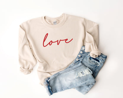 Valentines Day Sweatshirt, Womens Valentines day Gift, Womens Sweatshirt, Love Sweatshirt, Valentines Day Outfit, Heart Sweatshirt, Shirt - Up2ournecksinfabric