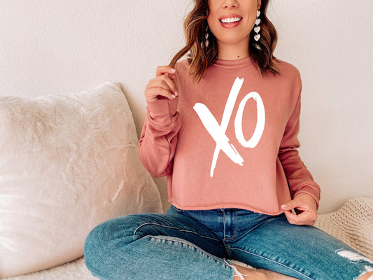 Xoxo sweatshirt, valentines day crop top, hugs and kisses, womens valentines day shirt, valentine shirt, valentines t-shirt, xoxo