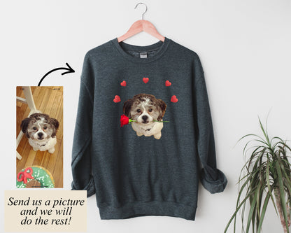 Customizable Dog Mom Sweatshirt for Valentines Day - Up2ournecksinfabric