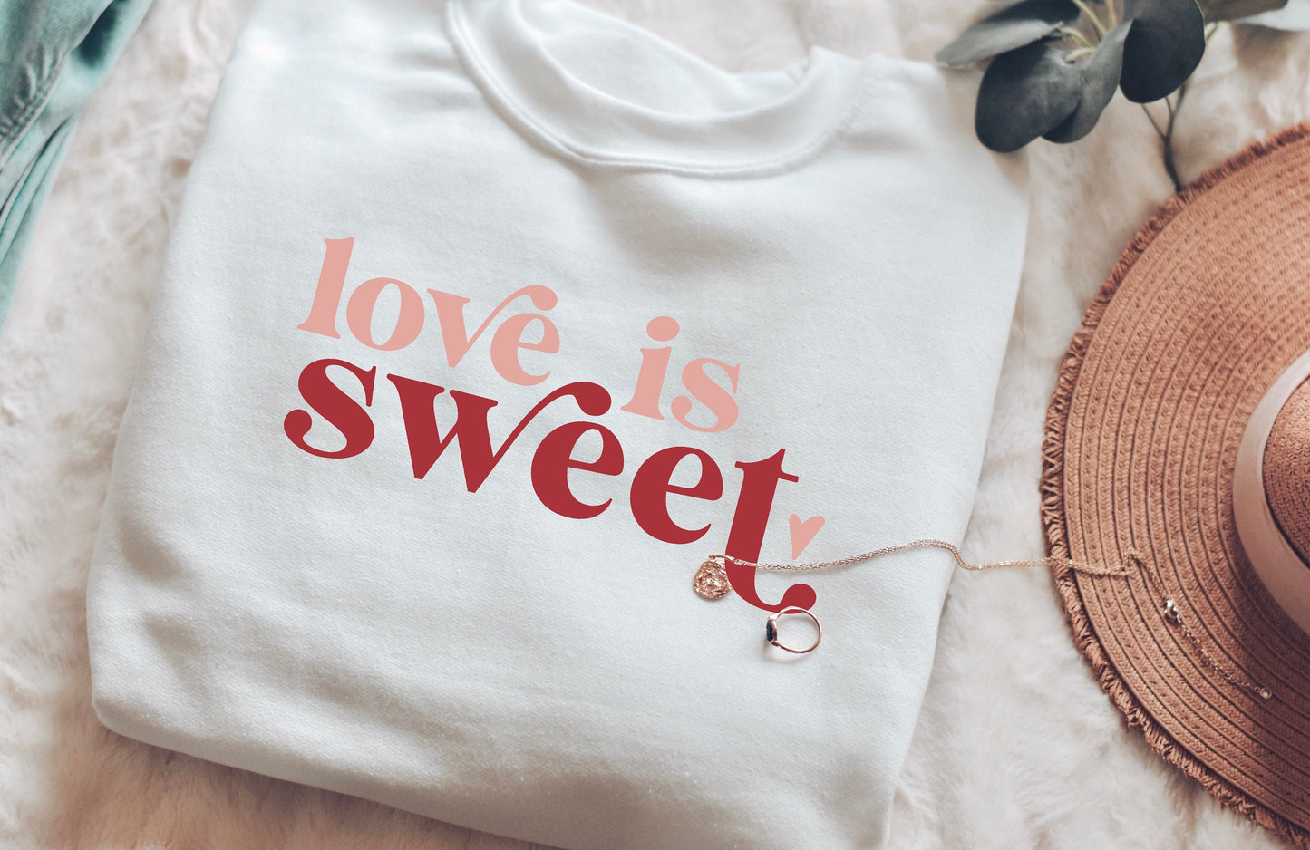 Love is sweet, valentines day sweatshirt, women valentines day shirt, valentines day sweater, cute valentines day outfit, womens vday shirt - Up2ournecksinfabric