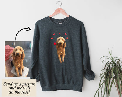 Customizable Dog Mom Sweatshirt for Valentines Day - Up2ournecksinfabric