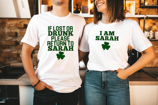 Matching St Pattys Shirt, Saint Paddys Day Parade, If Lost Return To Shirts, Matching Couple Shirts, Matching Drinking Shirts, St Pattys Day - Up2ournecksinfabric