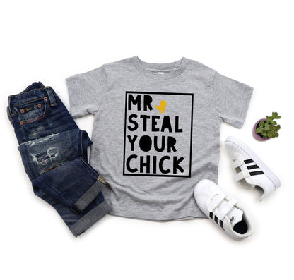 Mr steal your chick, funny easter shirt, cute easter shirt kids, baby easter shirt, toddler easter shirt, kids easter tshirt - Up2ournecksinfabric