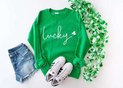 St. Patricks day sweatshirt - Women's Saint Paddy's day outfit - Cute Saint Paddy's day wear - Lucky Sweater - Shamrock Top - - Up2ournecksinfabric