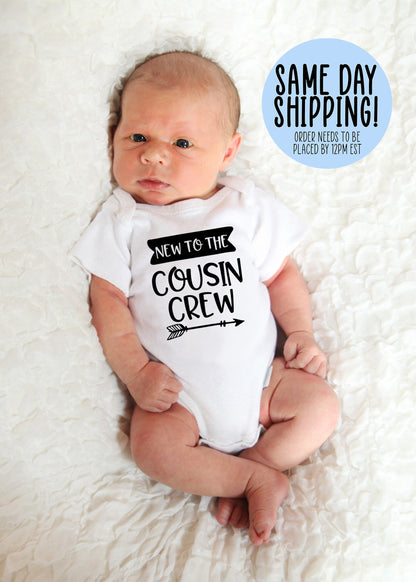 Cousin Onesie®, Cousin Gift, Baby Announcement, Pregnancy Announcement, Baby Shower Gift, Baby Onesie®, Onesie® for Baby, New Cousin Gift - Up2ournecksinfabric