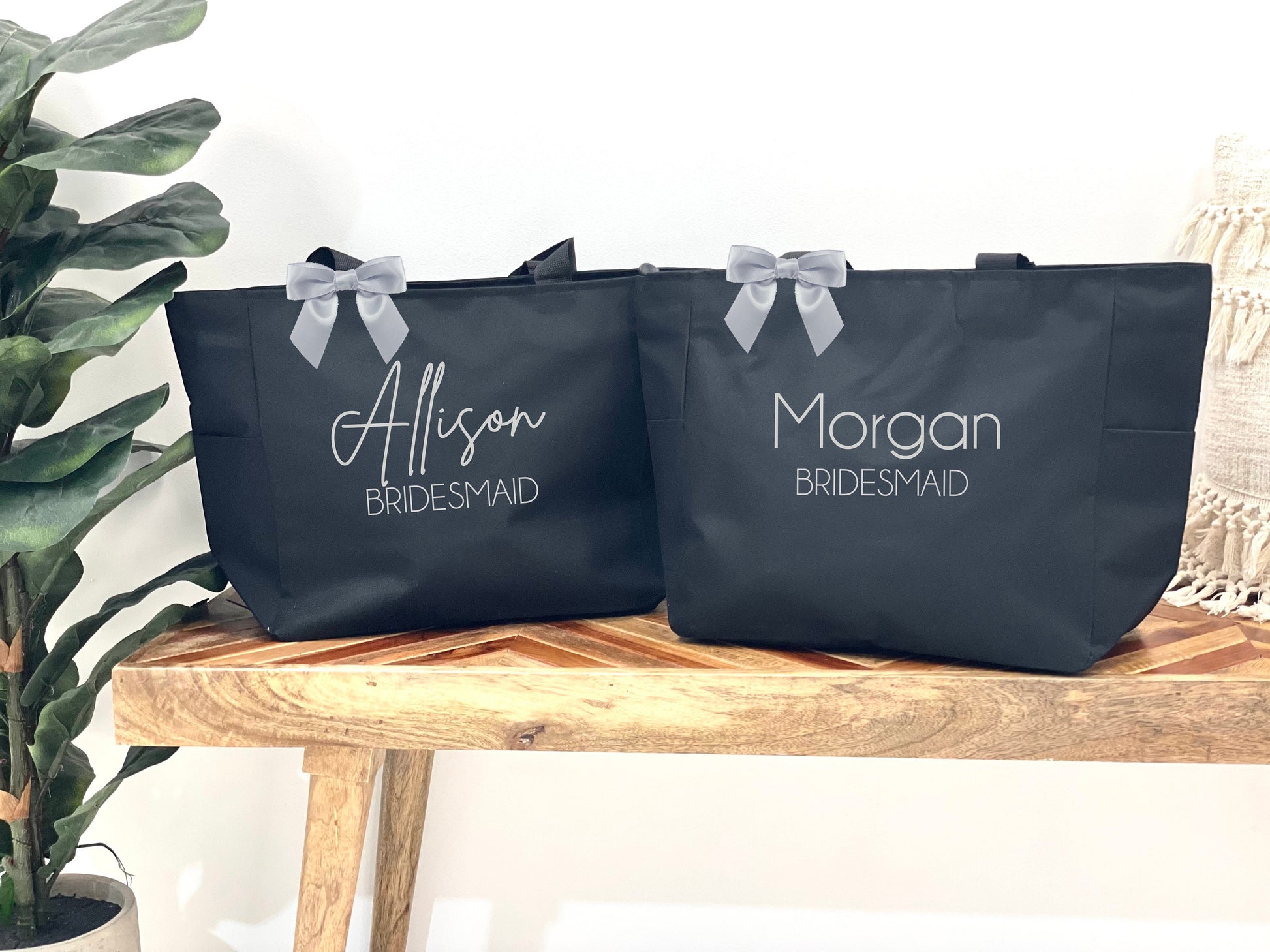 Personalized Bridesmaid Tote Bags - Up2ournecksinfabric