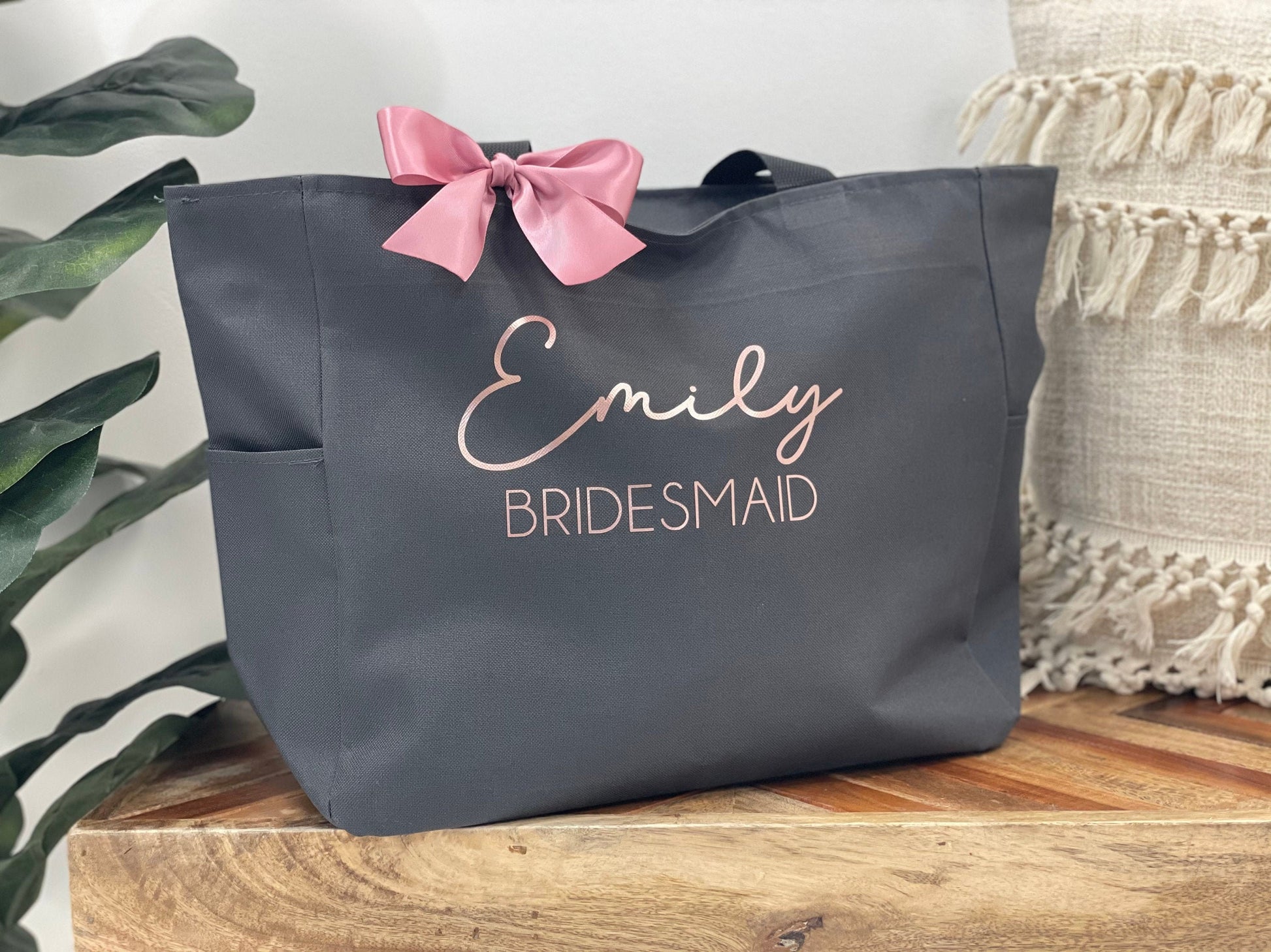 Personalized Bridesmaid Tote Bags - Up2ournecksinfabric