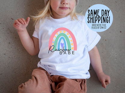 Rainbow Babe Onesie®, Baby Shower Gift, Baby Girl Clothes, Baby Onesie®, Baby Gift, Custom Onesie®, Big Sister Onesie®, Gift for New Baby - Up2ournecksinfabric