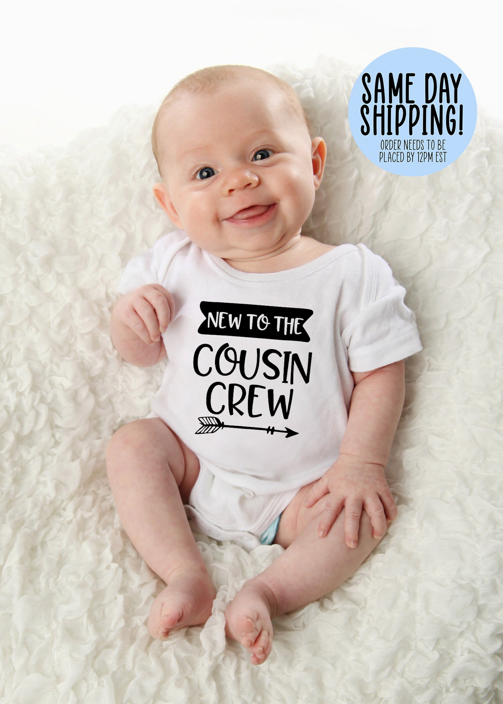 Cousin Onesie®, Cousin Gift, Baby Announcement, Pregnancy Announcement, Baby Shower Gift, Baby Onesie®, Onesie® for Baby, New Cousin Gift 0-3 Month