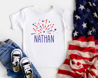 personalized kids 4th of july shirt - custom 4th of july shirt - cute 4th shirt kids - baby 4th of july shirt - toddler 4th of july shirt - Up2ournecksinfabric