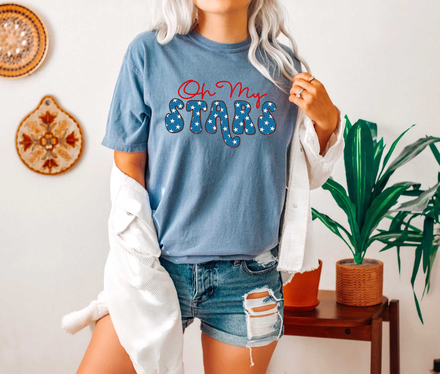 Oh My Stars USA T-Shirt - Up2ournecksinfabric