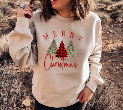 Merry Christmas Sweatshirt, Cheetah Christmas Shirt, Buffalo Plaid Christmas Shirt, Womens Christmas Shirt, Leopard Christmas Shirt