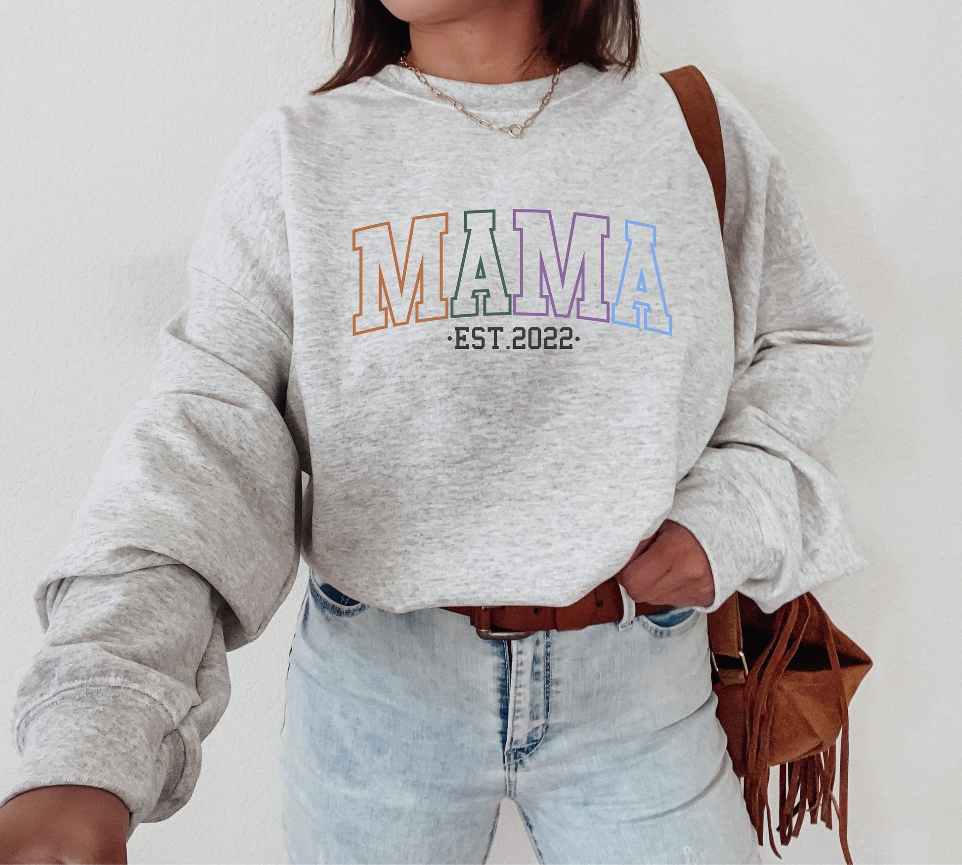 Rainbow Mama Customizable Sweatshirt - Up2ournecksinfabric