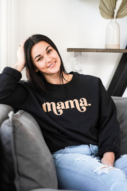 Embossed Gold Mama Crewneck Sweatshirt - Up2ournecksinfabric