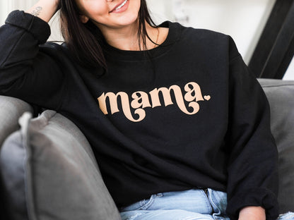 Embossed Gold Mama Crewneck Sweatshirt - Up2ournecksinfabric