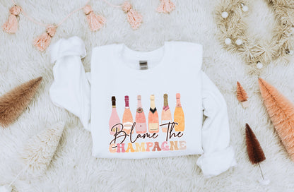 Champagne New Years Sweatshirt, NYE shirt, Blame It On The Champagne, New Years Sweatshirt, Cheers Sweatshirt, 2022 and 2023 Sweatshirt, NYE