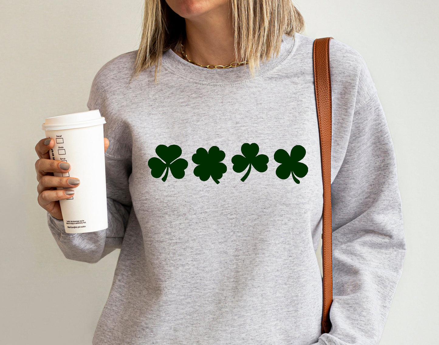 Embossed St. Patricks day Sweatshirt, Women's St Paddy's Day Outfit, Shamrock Sweatshirt, Lucky Sweater, St Pattys Day Sweater - Up2ournecksinfabric