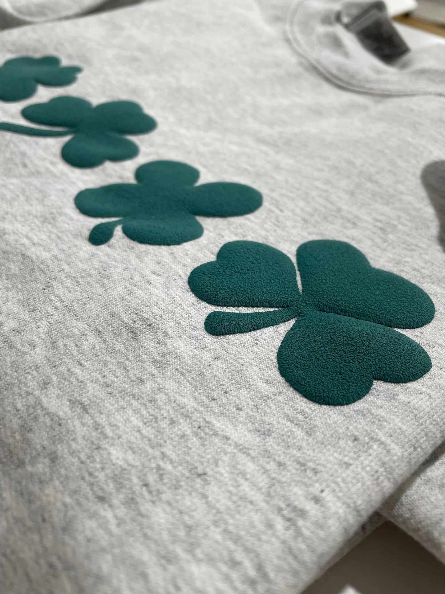 Embossed St. Patricks day Sweatshirt, Women's St Paddy's Day Outfit, Shamrock Sweatshirt, Lucky Sweater, St Pattys Day Sweater - Up2ournecksinfabric