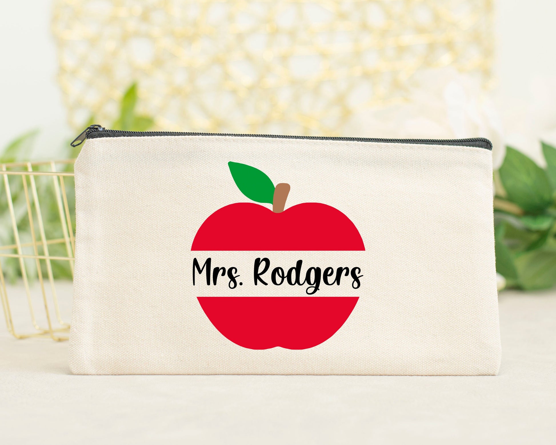 Teacher Pencil and Pen Bag, Personalized Teacher Pouch, Teacher Gift, Gift For Teacher, Thank You Teacher gift, Teachers Week